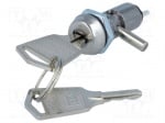 Превключвател с плосък ключ KS-41 Превключвател: превключвател с ключалка; 2 позиции; O12mm; 90°